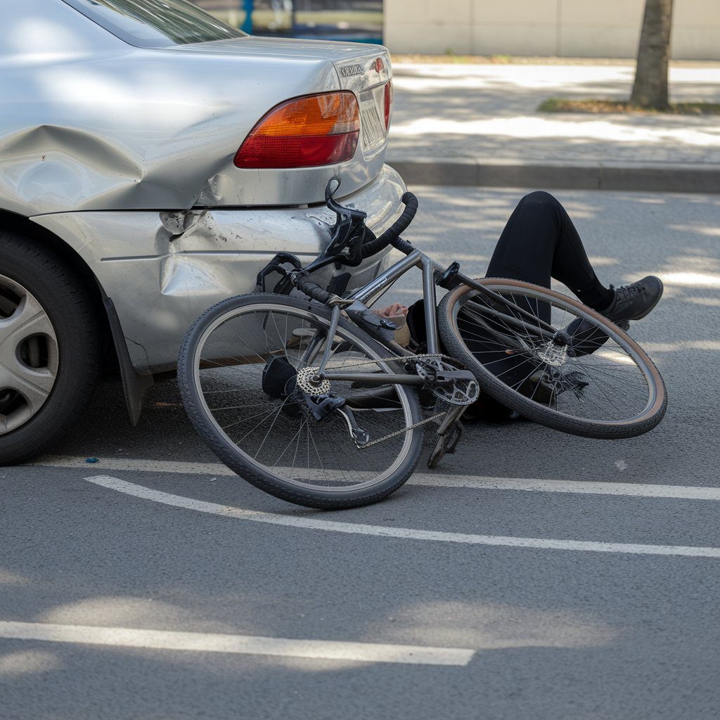 Auffahrunfall zwischen PKW und Radfahrer