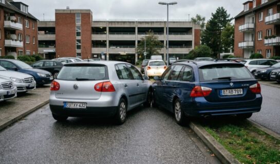Mithaftung beim Parkplatz-Unfall: Teilschuld bei behinderndem Parken